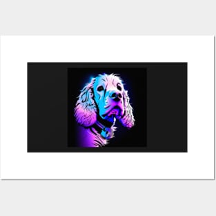 Neon Clumber Spaniel Posters and Art